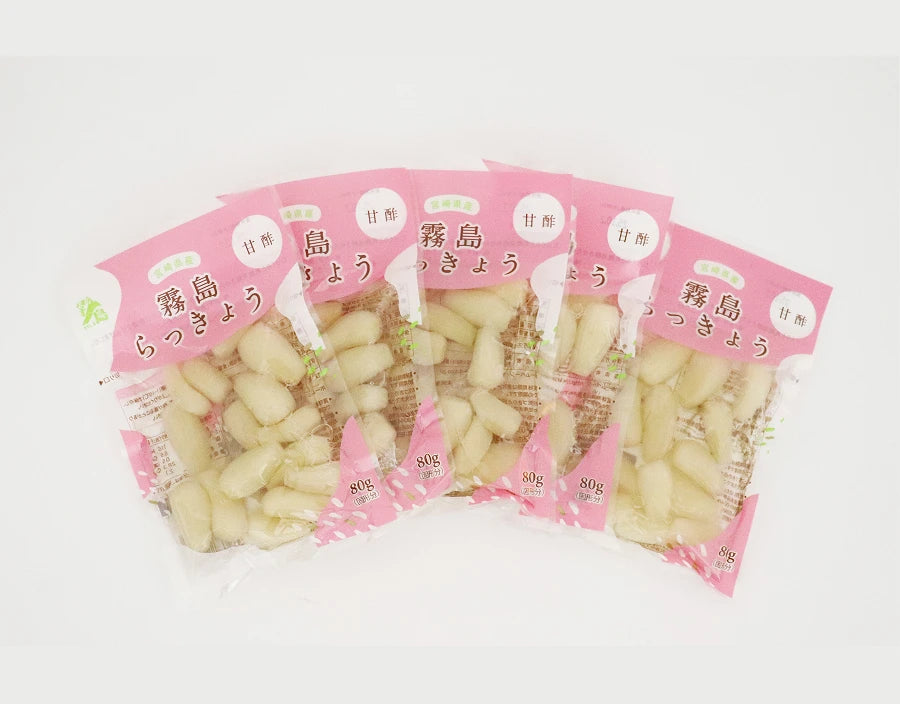 霧島らっきょう 甘酢漬 80g×5枚セット