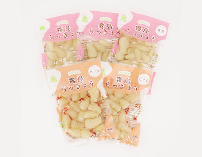 霧島らっきょう 甘酢 80g×3枚 ピリ辛80g×2枚セット