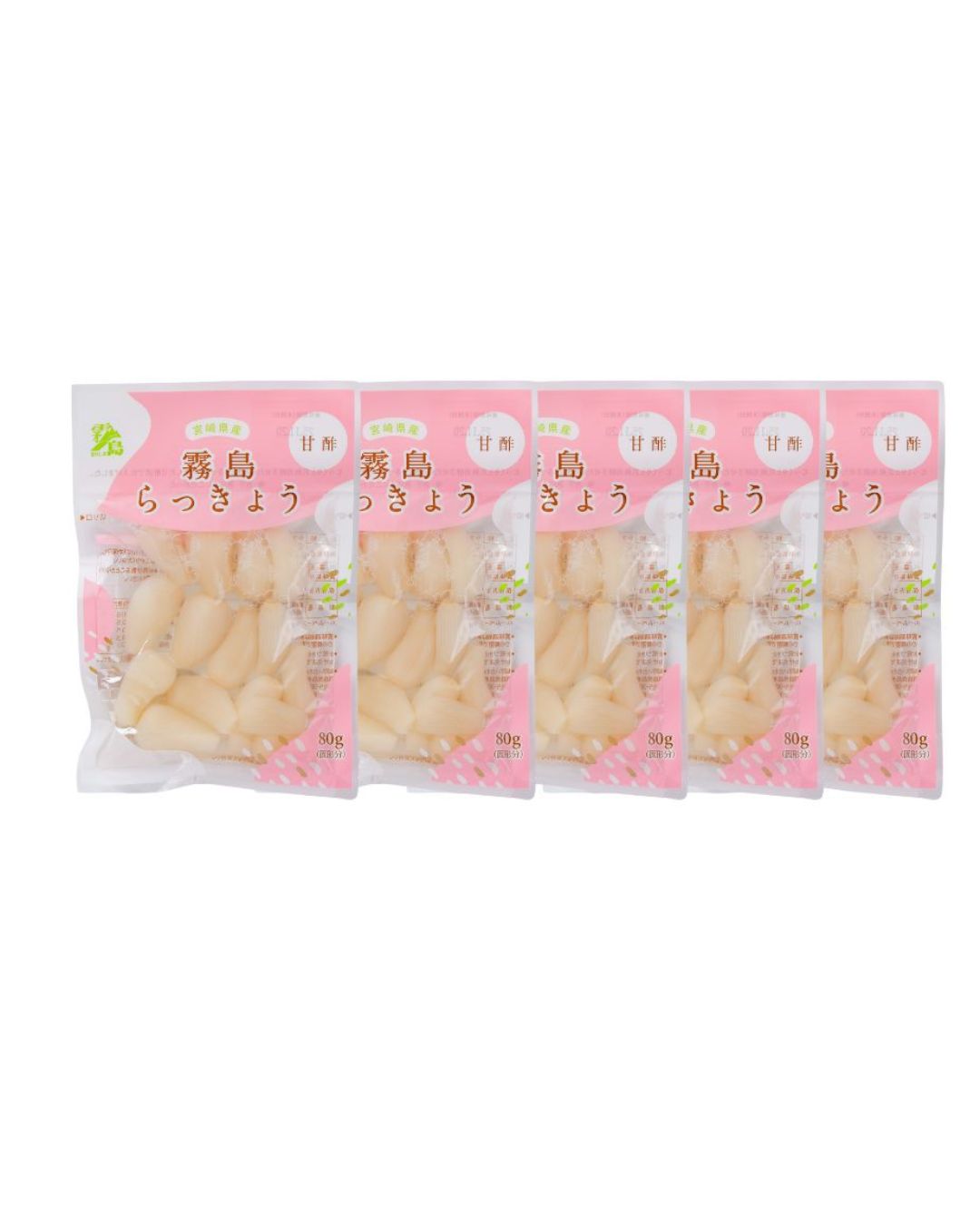 【送料当社負担】霧島らっきょう 甘酢漬 80g×5枚セット