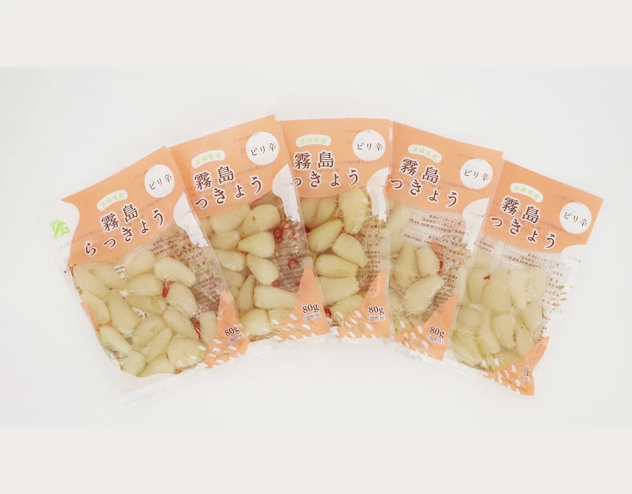 霧島ピリ辛らっきょう 80g×5枚セット