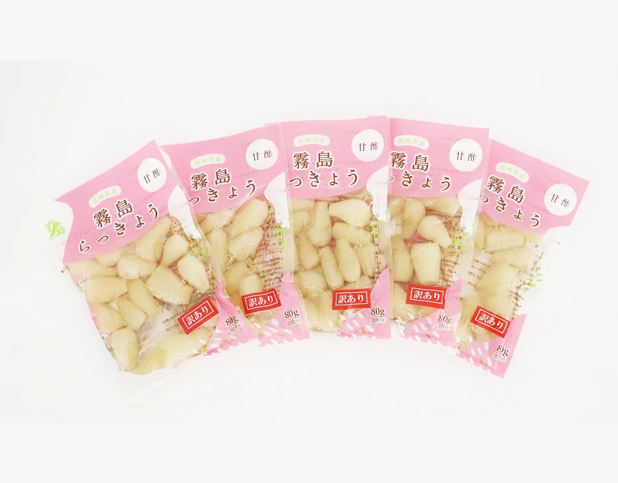 【送料当社負担】【訳アリ】甘酢らっきょう80g×5袋